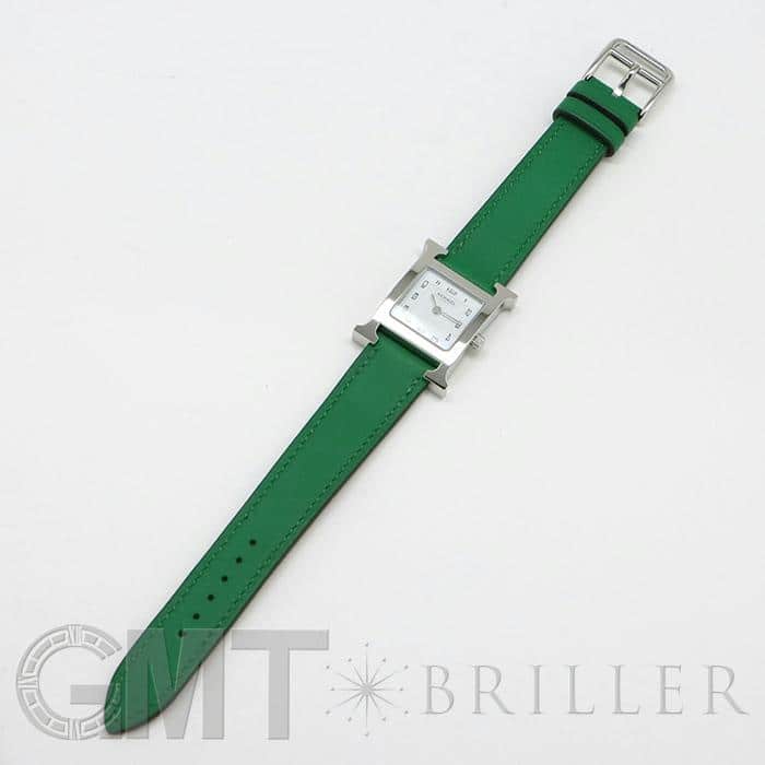エルメス　H腕時計　革ベルト　グリーン 新品)HERMES エルメス Hウォッチ HH1.210.131.SW1L グリーン（商品ID