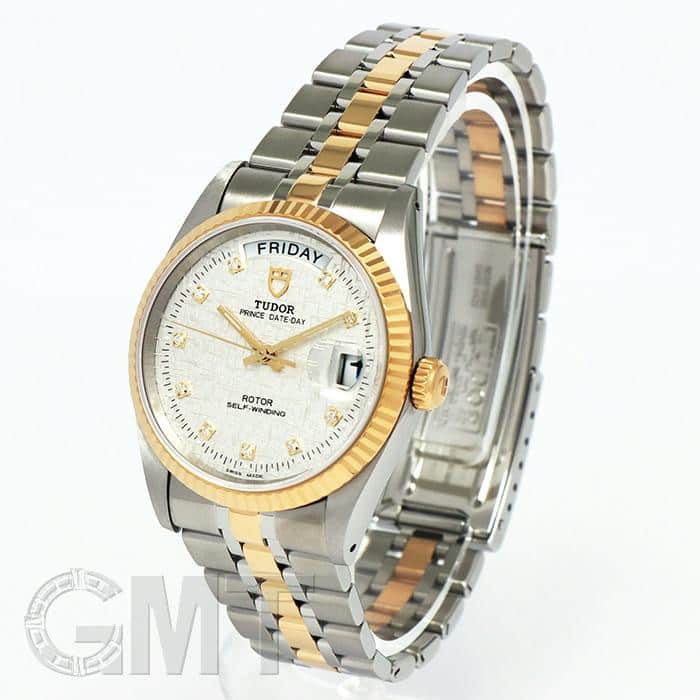 中古)TUDOR チューダー プリンス デイトデイ 76213 シルバーモザイク 