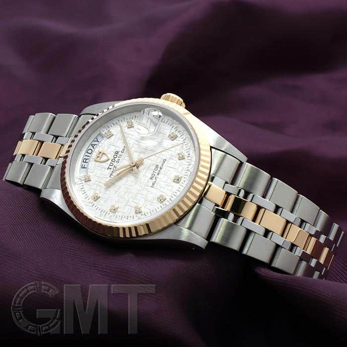 中古)TUDOR チューダー プリンス デイトデイ 76213 シルバーモザイク 