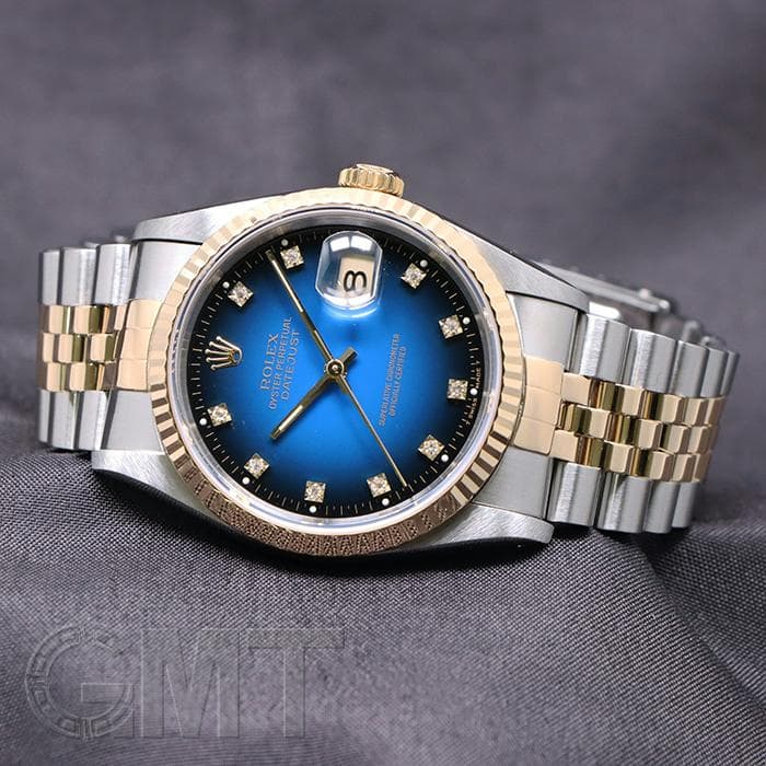 中古)ROLEX ロレックス デイトジャスト 16233G ブルーグラデーション 