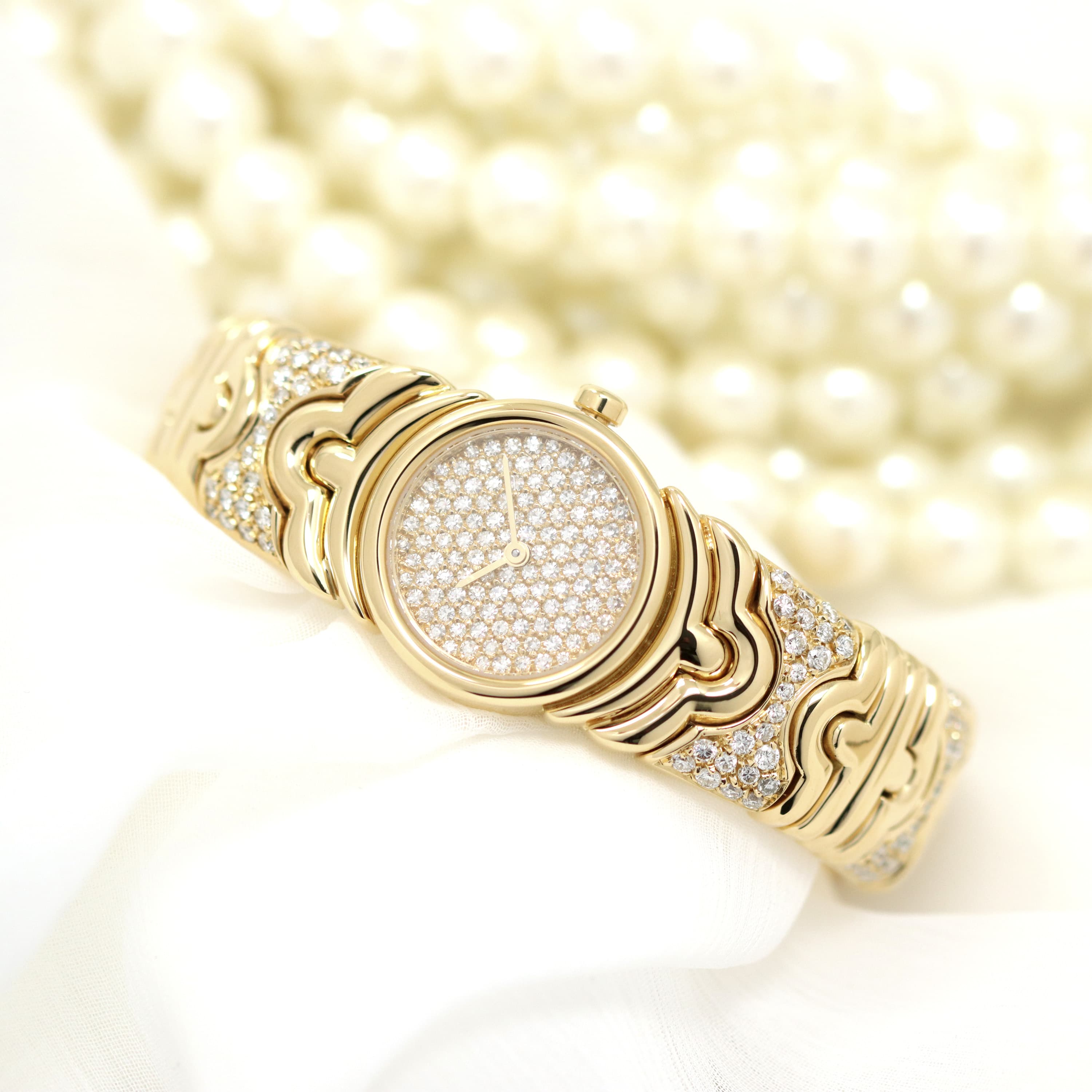 中古)BVLGARI ブルガリ パレンテシ BJ01 パヴェダイヤモンド（商品ID