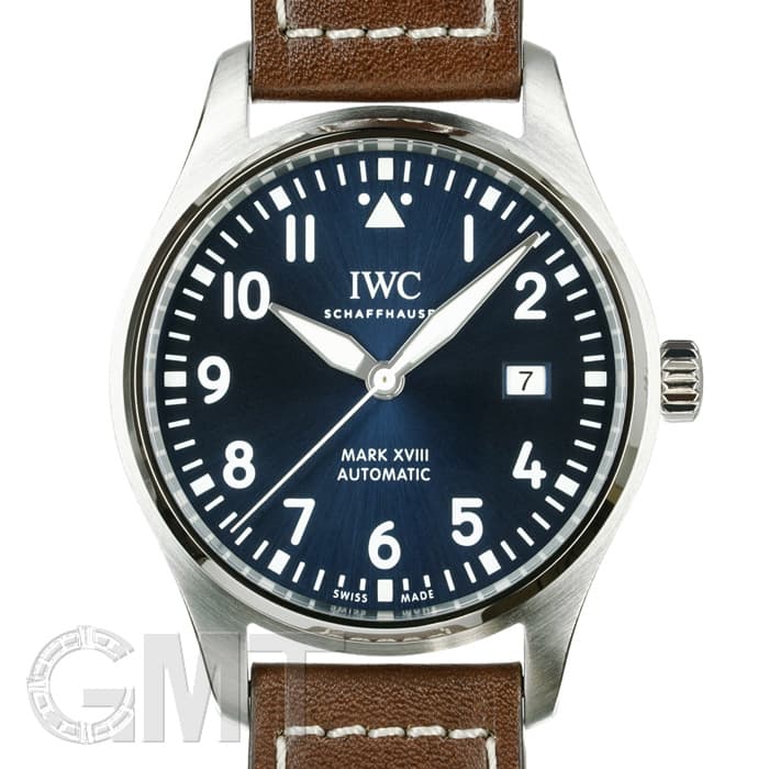 内部点検済 IWC インターナショナルウォッチカンパニー パイロットウォッチ マークXVIII プティ・プランス IW327004 デイト 60m防水 青 ブルー SS ステンレス 純正尾錠 メンズ 自動巻き マーク18【6ヶ月保証】【腕時計】【中古】 中古)IWC インターナショナルウォッチカンパニー パイロットウォッチ