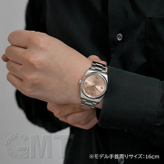 【苫小牧バナナ】質屋鑑定品 ROLEX/ロレックス 114200 エアキング ピンク文字盤/ランダム 自動巻き 腕時計 メンズ ギャラ/箱付き♪ 中古)ROLEX ロレックス エアキング 114200 ピンク 369（商品ID