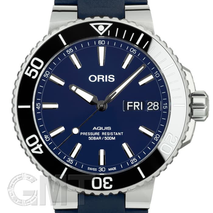 新品)ORIS オリス アクイス デイト 752 7733 4135R ブルーダイヤル