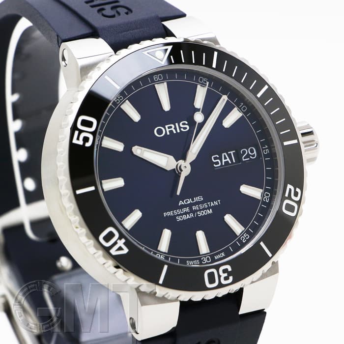新品)ORIS オリス アクイス デイト 752 7733 4135R ブルー