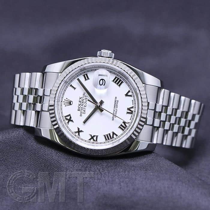 中古)ROLEX ロレックス デイトジャスト 116234 ホワイト ローマ