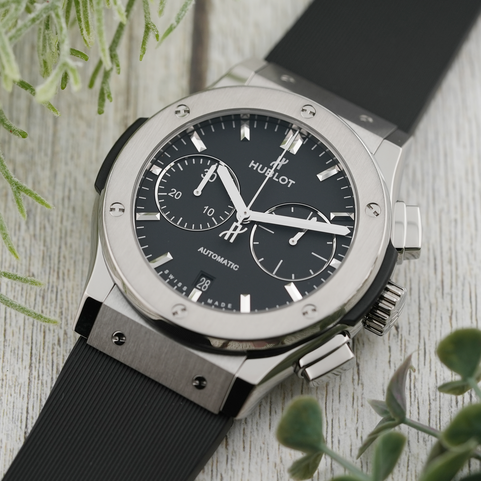 中古)HUBLOT ウブロ クラシック フュージョン クロノグラフ チタニウム