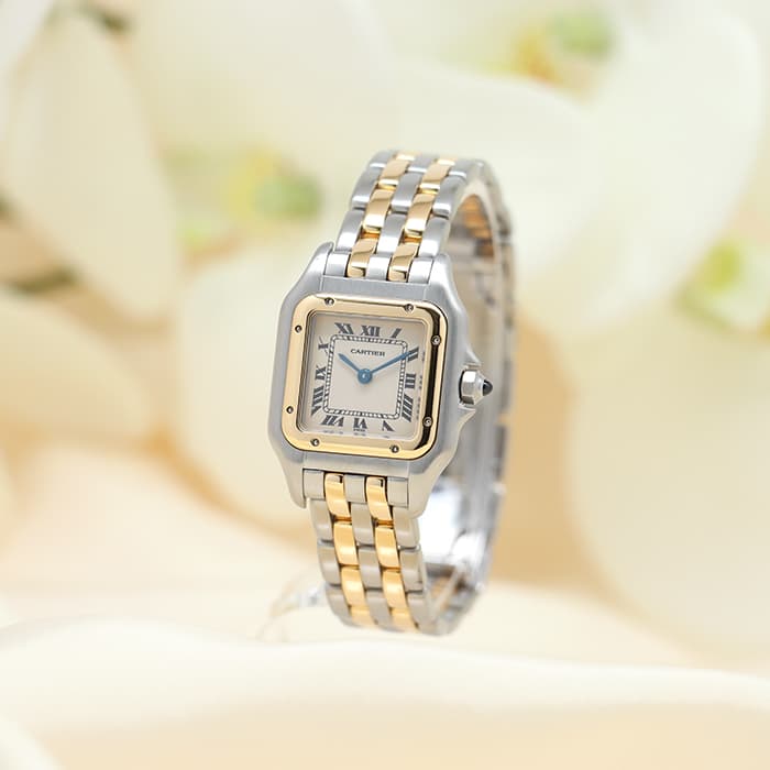 カルティエ パンテールSM 2ロウ W25029B6 YG/SS クオーツ レディース 41100100036【中古】【アラモード】 Cartier（カルティエ） CARTIER W25029B6 パンテールSM 2ロウ アフター