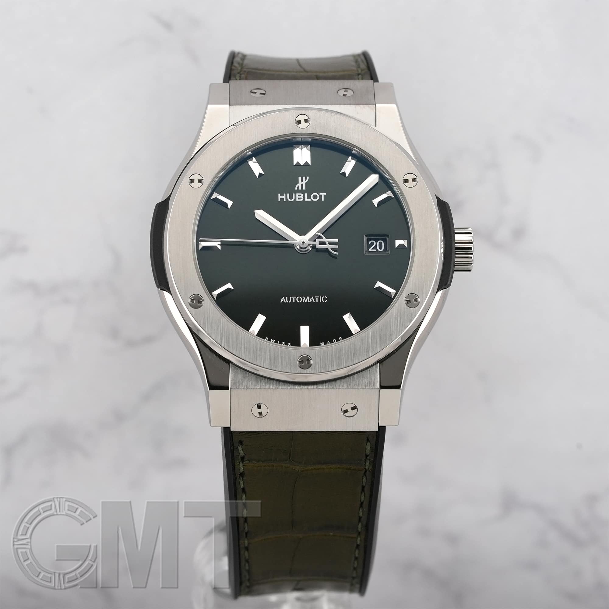 中古)HUBLOT ウブロ クラシック フュージョン チタニウム グリーン