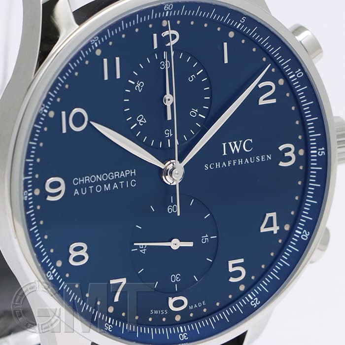 中古 IWC IW371491 ブルー メンズ 腕時計 中古)IWC インターナショナルウォッチカンパニー ポルトギーゼ