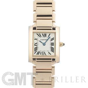 中古)CARTIER カルティエ タンク フランセーズ W500264H SM ピンク 