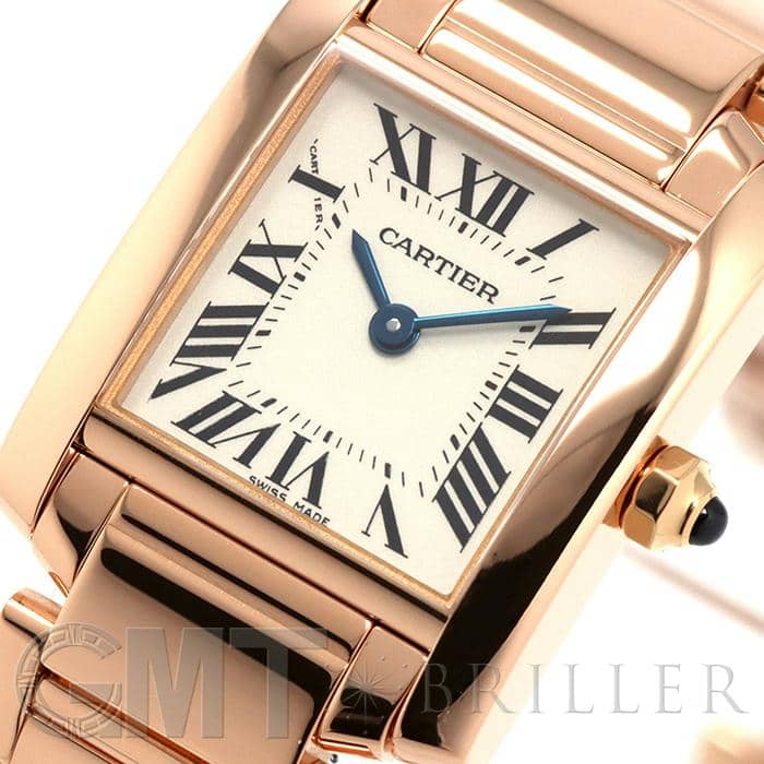 中古)CARTIER カルティエ タンク フランセーズ W500264H SM ピンク