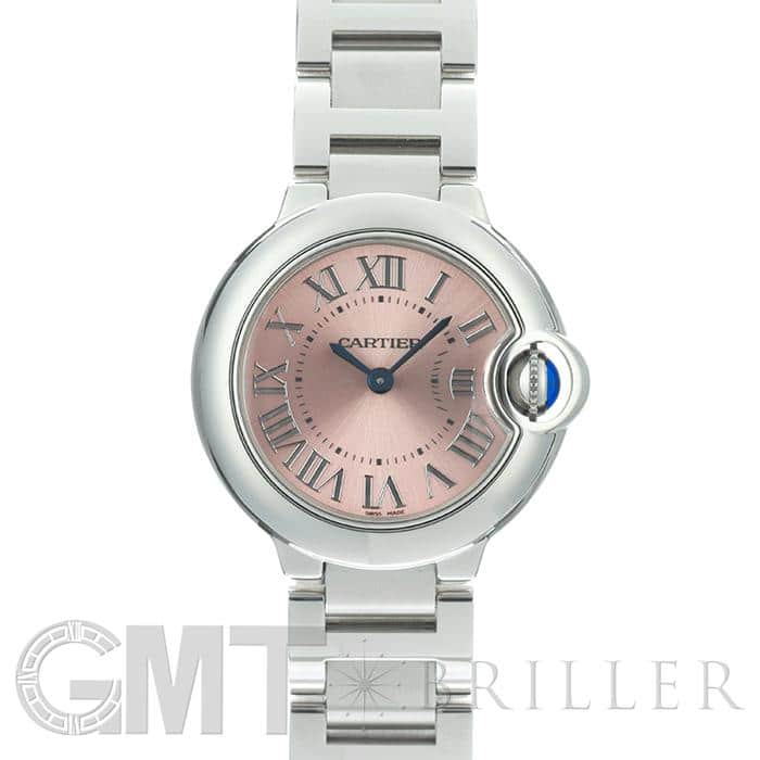 Cartier カルティエ W6920038 レディース腕時計 中古)CARTIER カルティエ バロンブルー SM W6920038 ピンク（商品ID