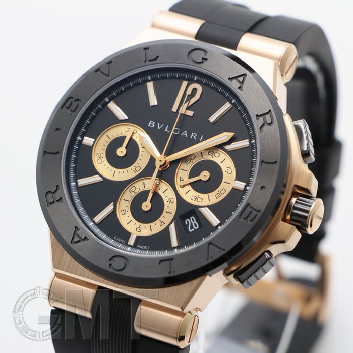新品)BVLGARI ブルガリ ディアゴノ クロノグラフ DGP42BGCVDCH（商品ID