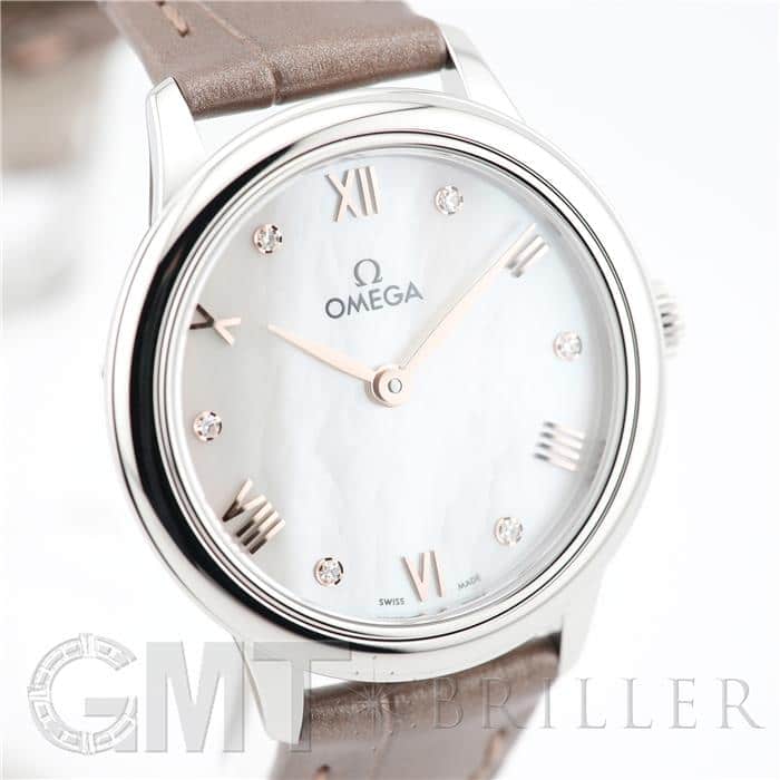 オメガ 腕時計 434.13.28.60.55.001 De Ville Prestige 27.5 mm, ステンレススティール レザー