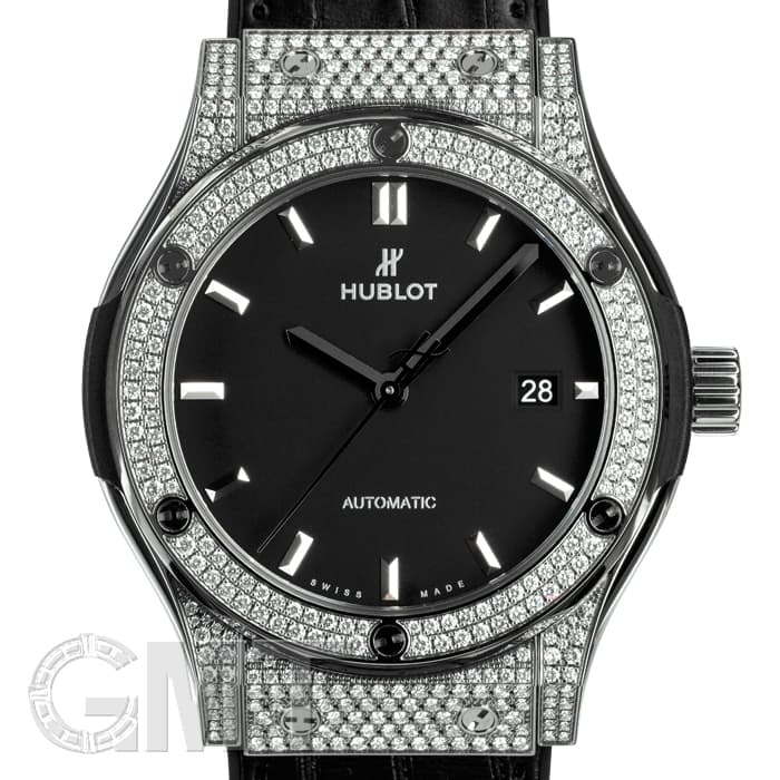新品)HUBLOT ウブロ クラシック フュージョン チタニウム ダイヤ 542
