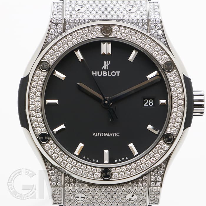 新品)HUBLOT ウブロ クラシック フュージョン チタニウム ダイヤ 542