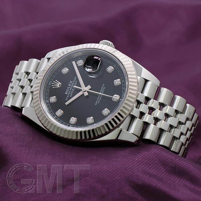 中古)ROLEX ロレックス デイトジャスト 41 ブラック 126334G 10Pダイヤ