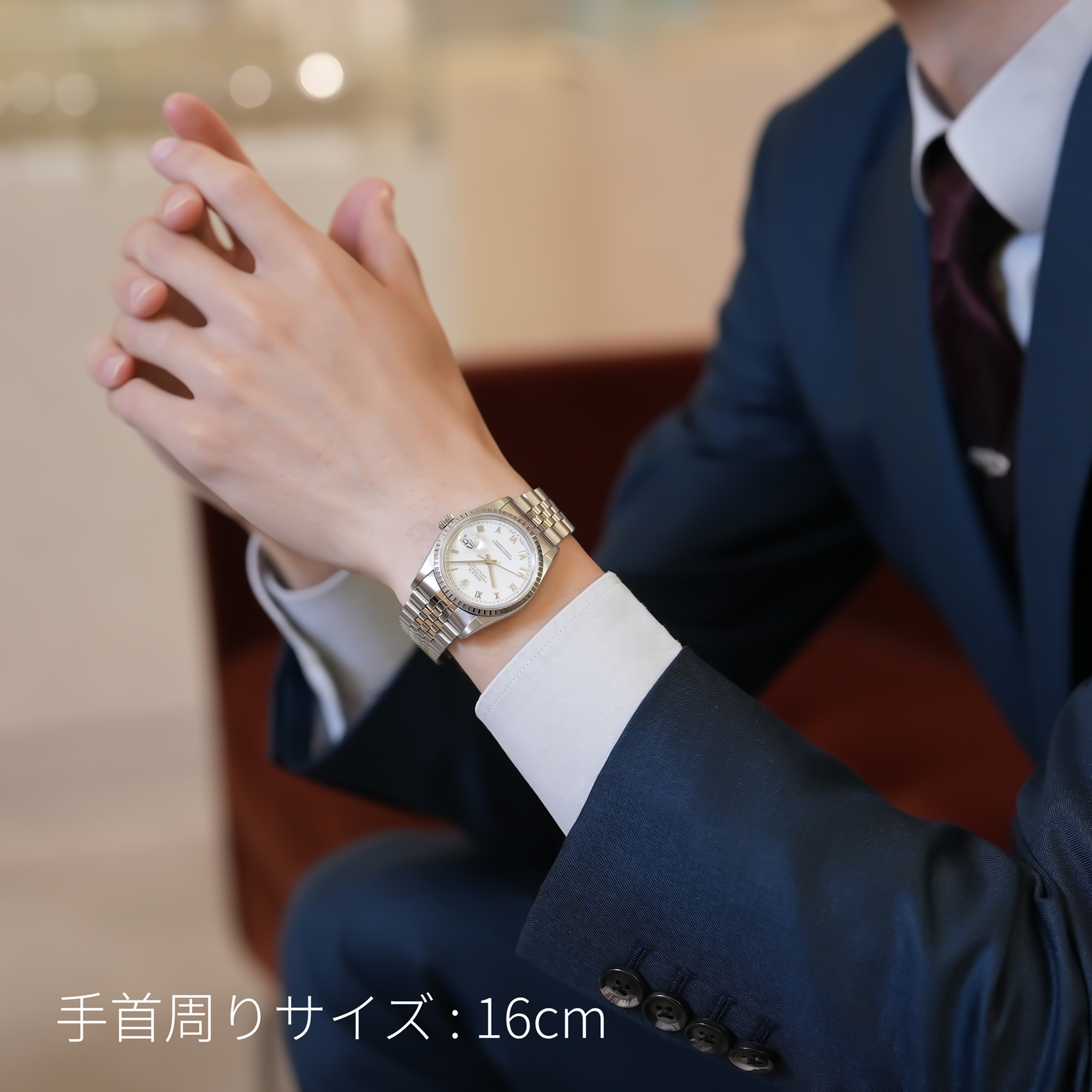 中古)ROLEX ロレックス デイトジャスト 36 16220 ホワイトローマ