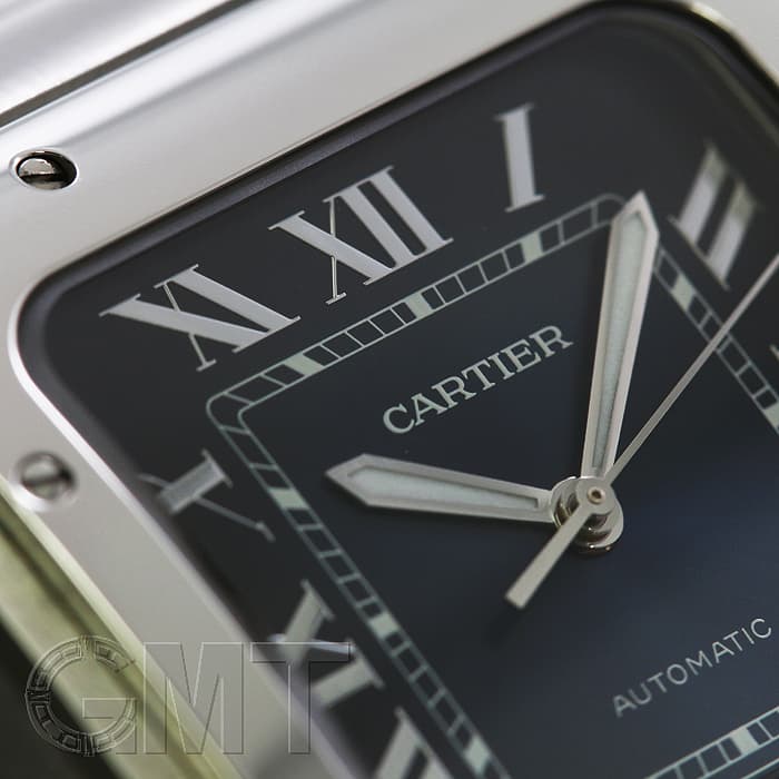 【未使用】Cartier サントスドゥカルティエLM用アリゲーター　ネイビー カルティエ サントス用アリゲーター ウォッチ ストラップ クイック