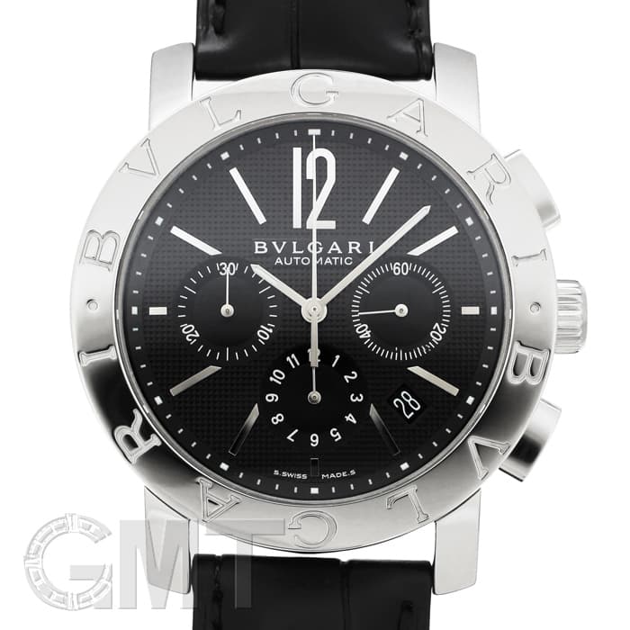 新品)BVLGARI ブルガリ ブルガリ・ブルガリ クロノグラフ ブラック