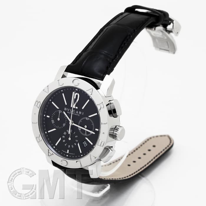 新品)BVLGARI ブルガリ ブルガリ・ブルガリ クロノグラフ ブラック