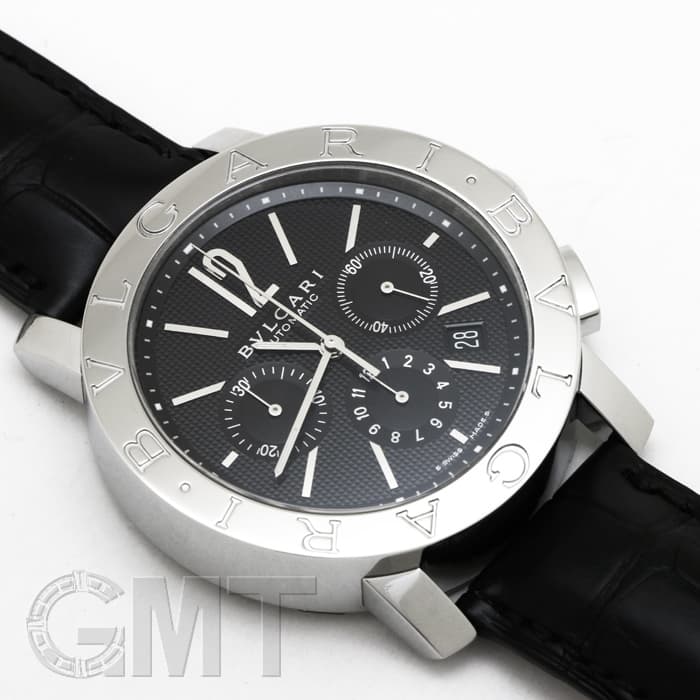 BVLGARI ブルガリ・ブルガリ ベルト ブラック 105/42 新品)BVLGARI ブルガリ ブルガリ・ブルガリ クロノグラフ ブラック