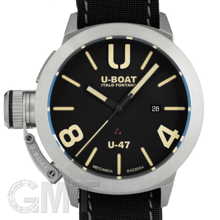 新品)U-BOAT ユーボート クラシコ U47 8105 47mm ブラック SSナイロン