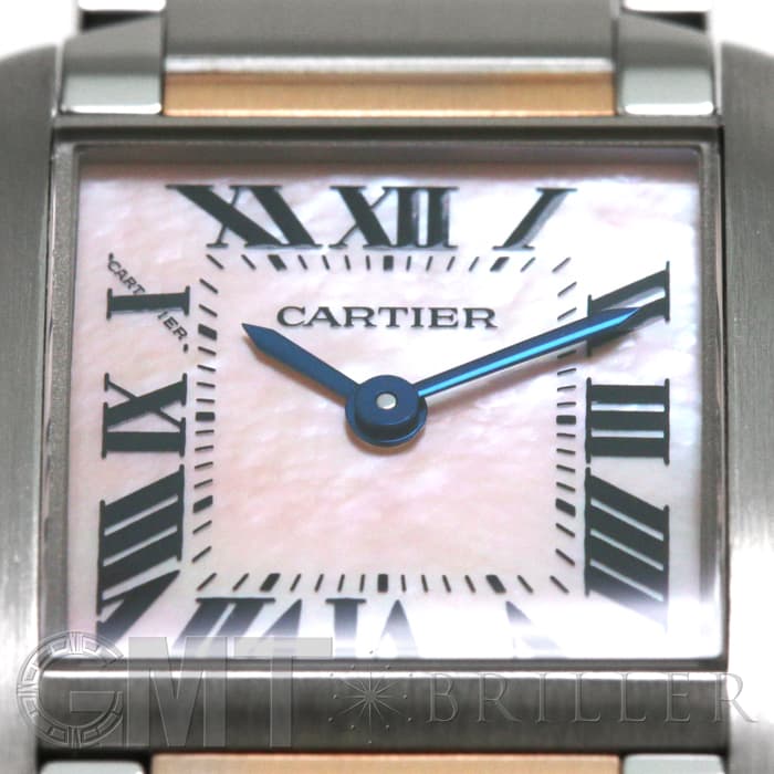 中古)CARTIER カルティエ タンク フランセーズ SM ピンクMOP W51027Q4