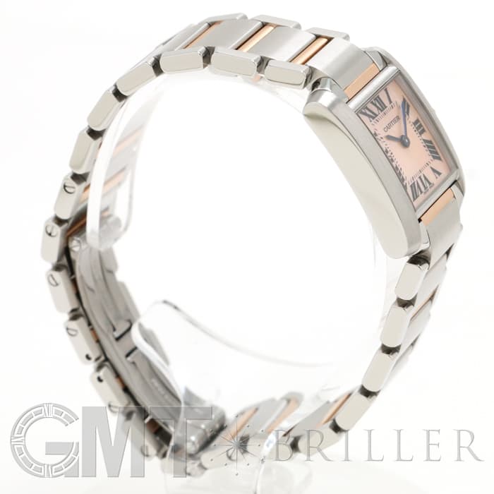 【美品/稼働品】Cartier カルティエ/タンクフランセーズ SM クォーツ 中古)CARTIER カルティエ タンク フランセーズ SM ピンクMOP W51027Q4