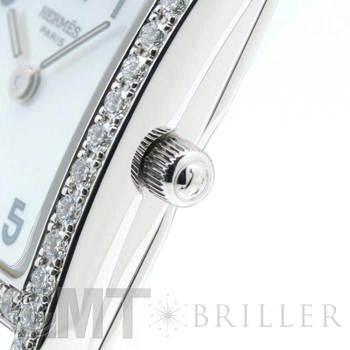 エルメス HERMES ケープコッド ミニ CC1 192 レディース 腕時計 ダイヤベゼル ホワイトシェル K18WG 金無垢 クォーツ Cape cod 90317564 HERMES（エルメス） HERMES CC1.192 ケープコッド ミニ ダイヤベゼル