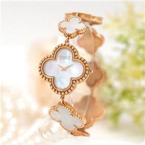 Van Cleef & Arpels ヴァン クリーフ&アーペル アルハンブラ ウォッチ スモールモデル ウォッチ イエローゴールド マザーオブパール VCARO40T00 メイン