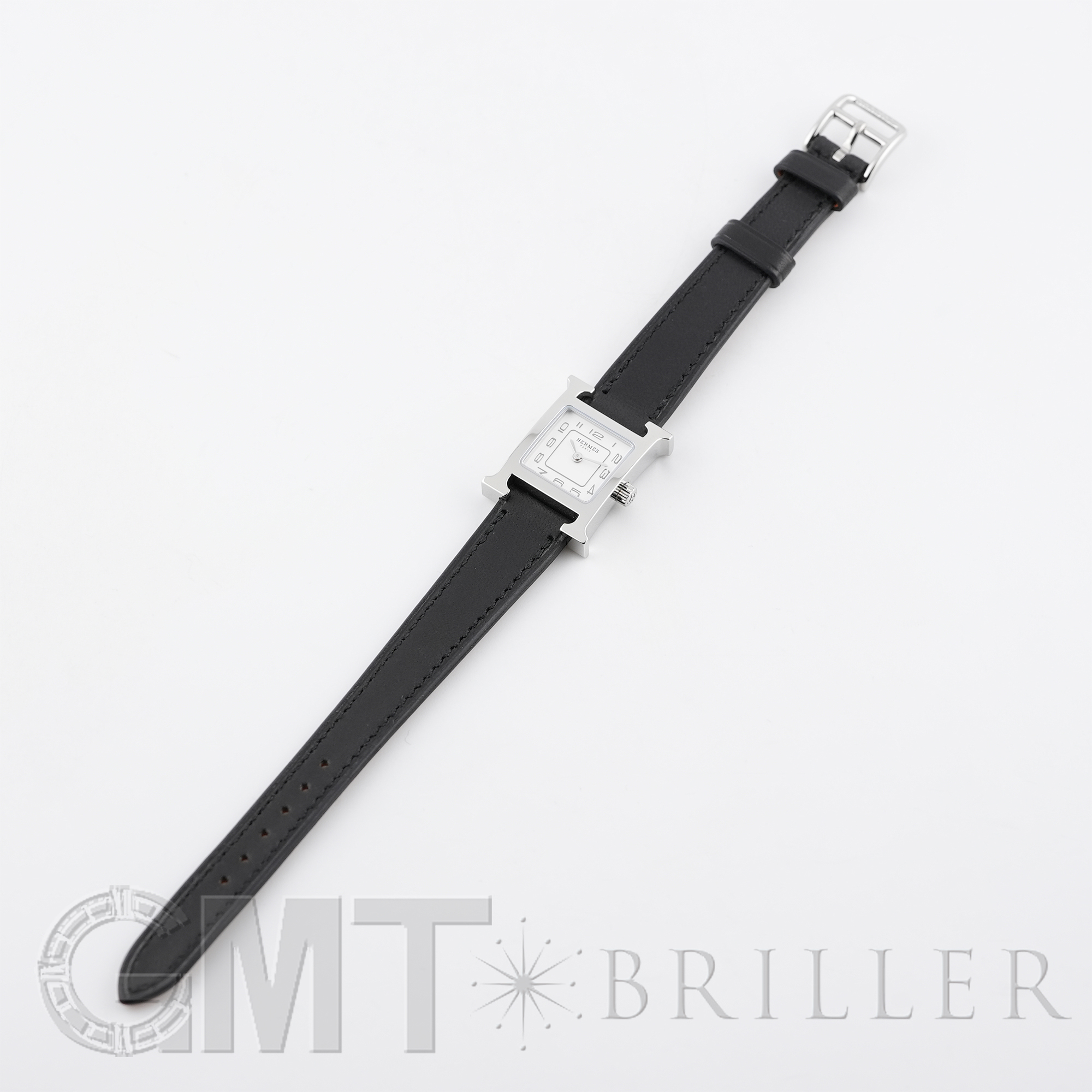 中古)HERMES エルメス Hウォッチ Hウォッチ ミニ 21mm ノワール