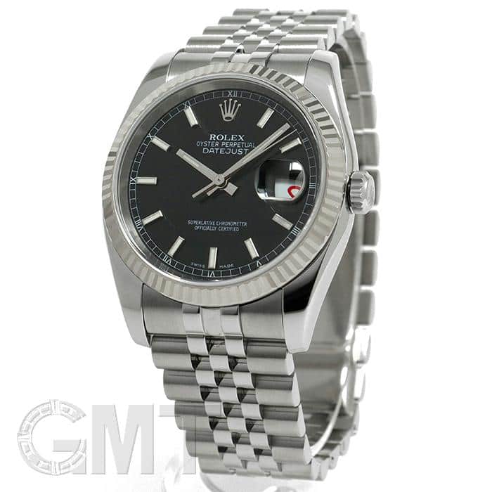 中古)ROLEX ロレックス デイトジャスト 116234 ブラック【裏蓋シール