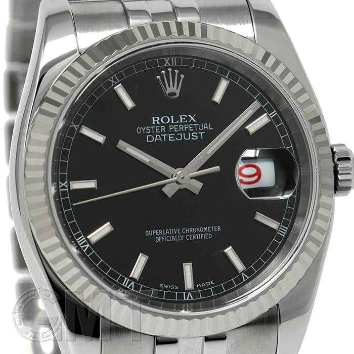 中古)ROLEX ロレックス デイトジャスト 116234 ブラック【裏蓋シール