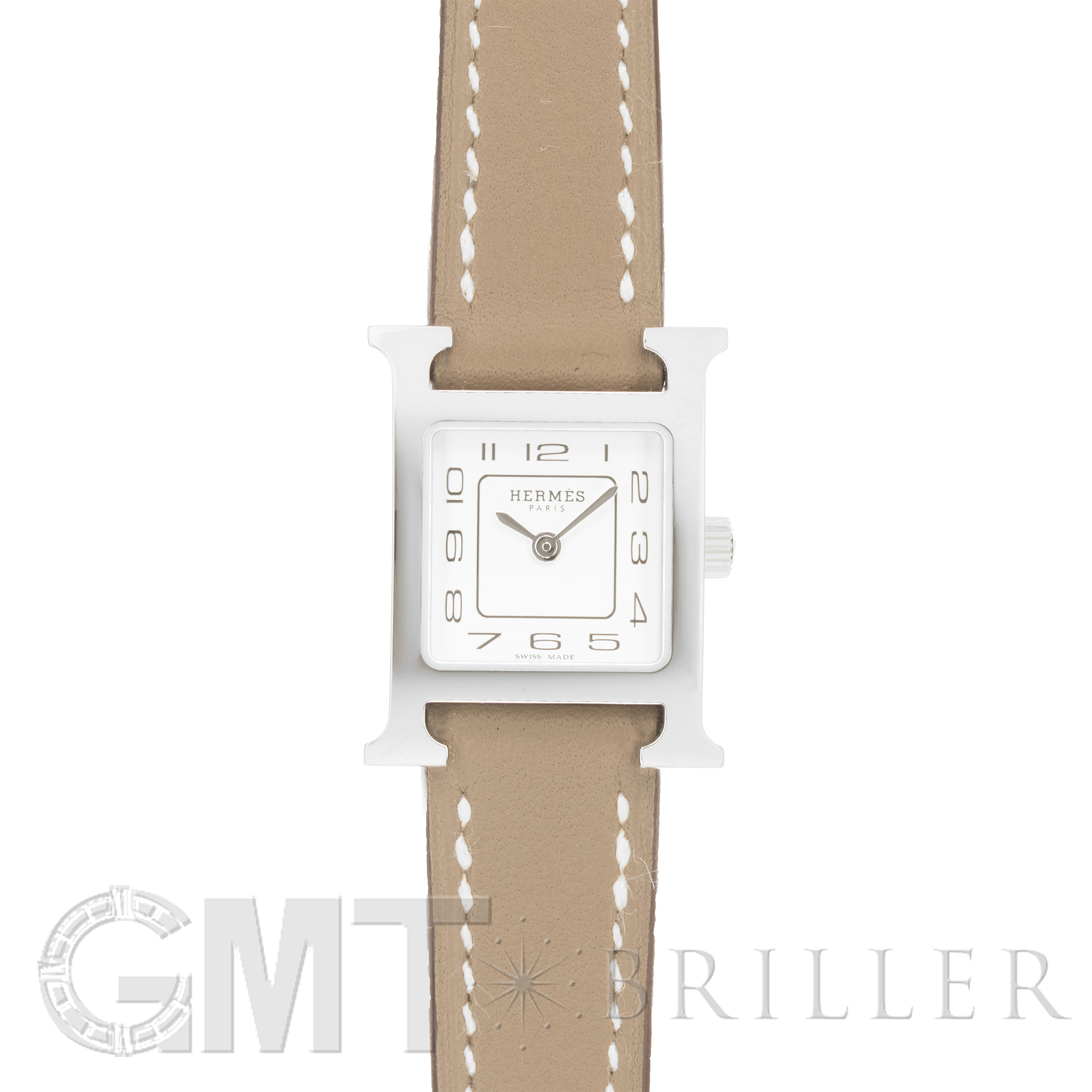 中古)HERMES エルメス Hウォッチ Hウォッチ ミニ 21mm エトゥープ 