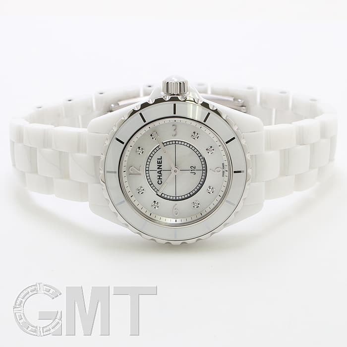 新品)CHANEL シャネル J12 ホワイトセラミック 8Pダイヤ 38mm H3214