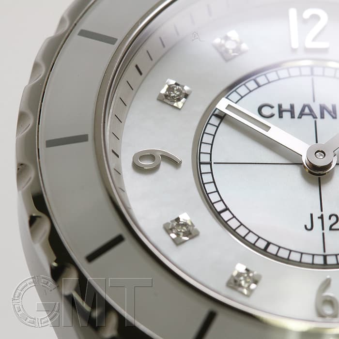 新品)CHANEL シャネル J12 ホワイトセラミック 8Pダイヤ 38mm H3214