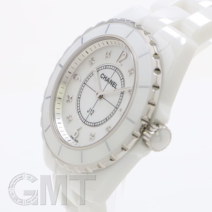 新品)CHANEL シャネル J12 ホワイトセラミック 8Pダイヤ 38mm H3214