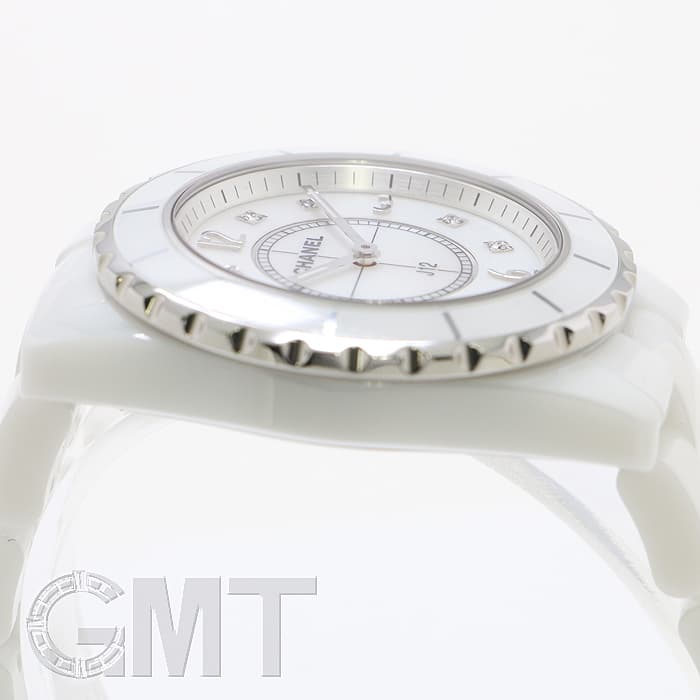 新品)CHANEL シャネル J12 ホワイトセラミック 8Pダイヤ 38mm H3214