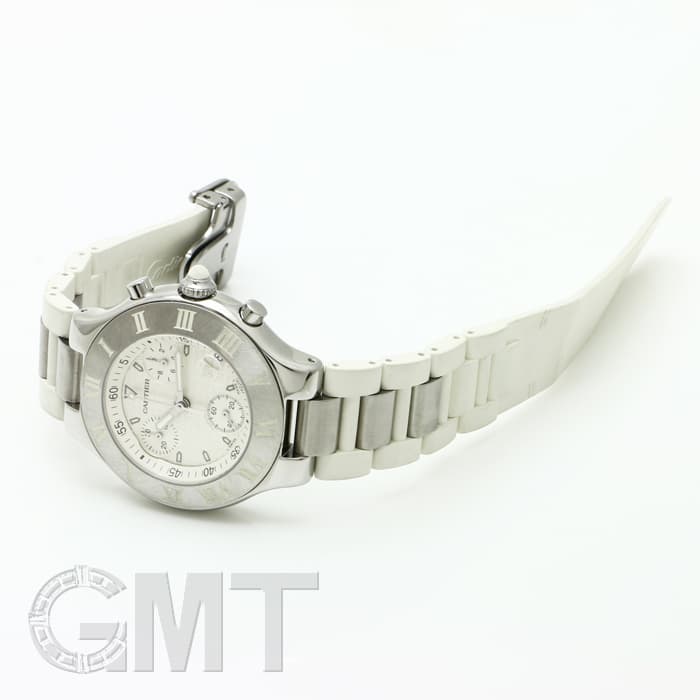 中古)CARTIER カルティエ ヴァンティアン クロノスカフ ホワイト 