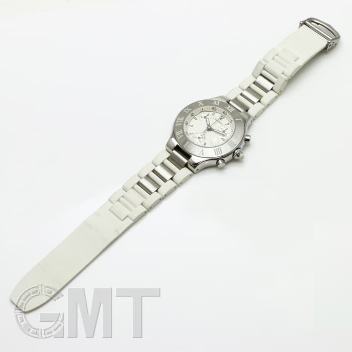 中古)CARTIER カルティエ ヴァンティアン クロノスカフ ホワイト