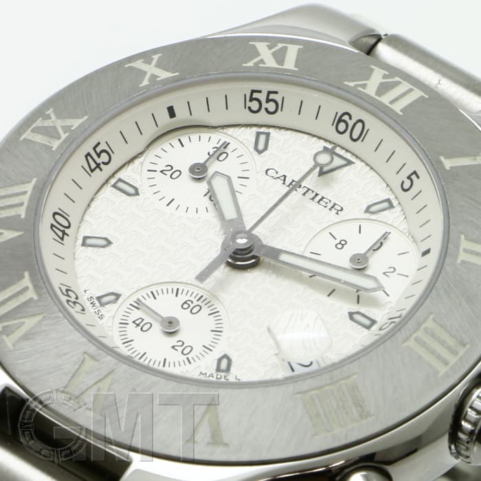 中古)CARTIER カルティエ ヴァンティアン クロノスカフ ホワイト