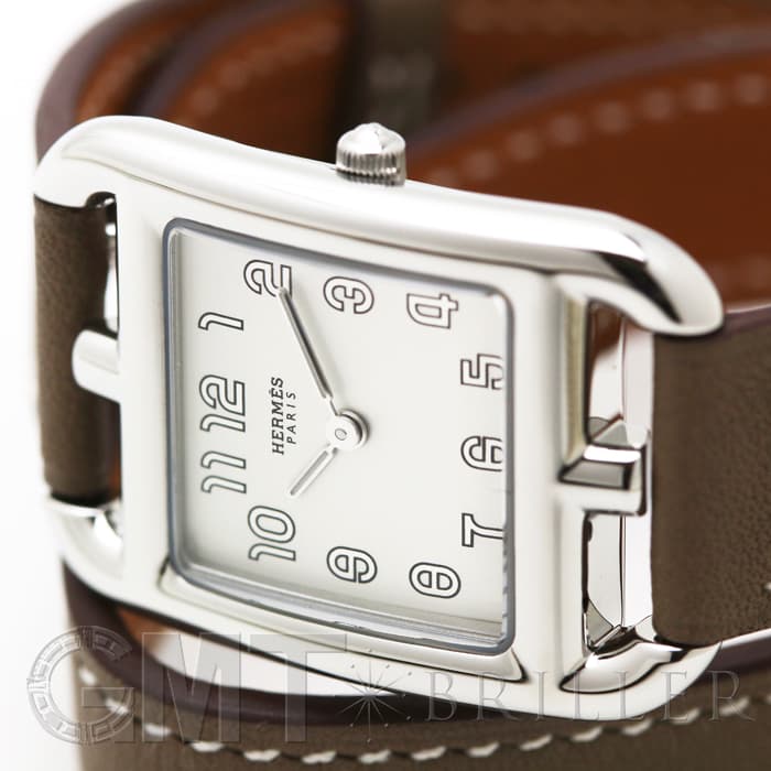上品な HERMES エルメス ケープコッド 腕時計 2重 ドゥブルトゥール 