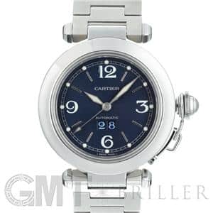 中古)CARTIER カルティエ パシャC ビッグデイト ブルー SS W31047Ｍ7 