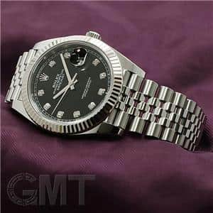 中古)ROLEX ロレックス デイトジャスト 41 126334G ブラック 10Pダイヤ