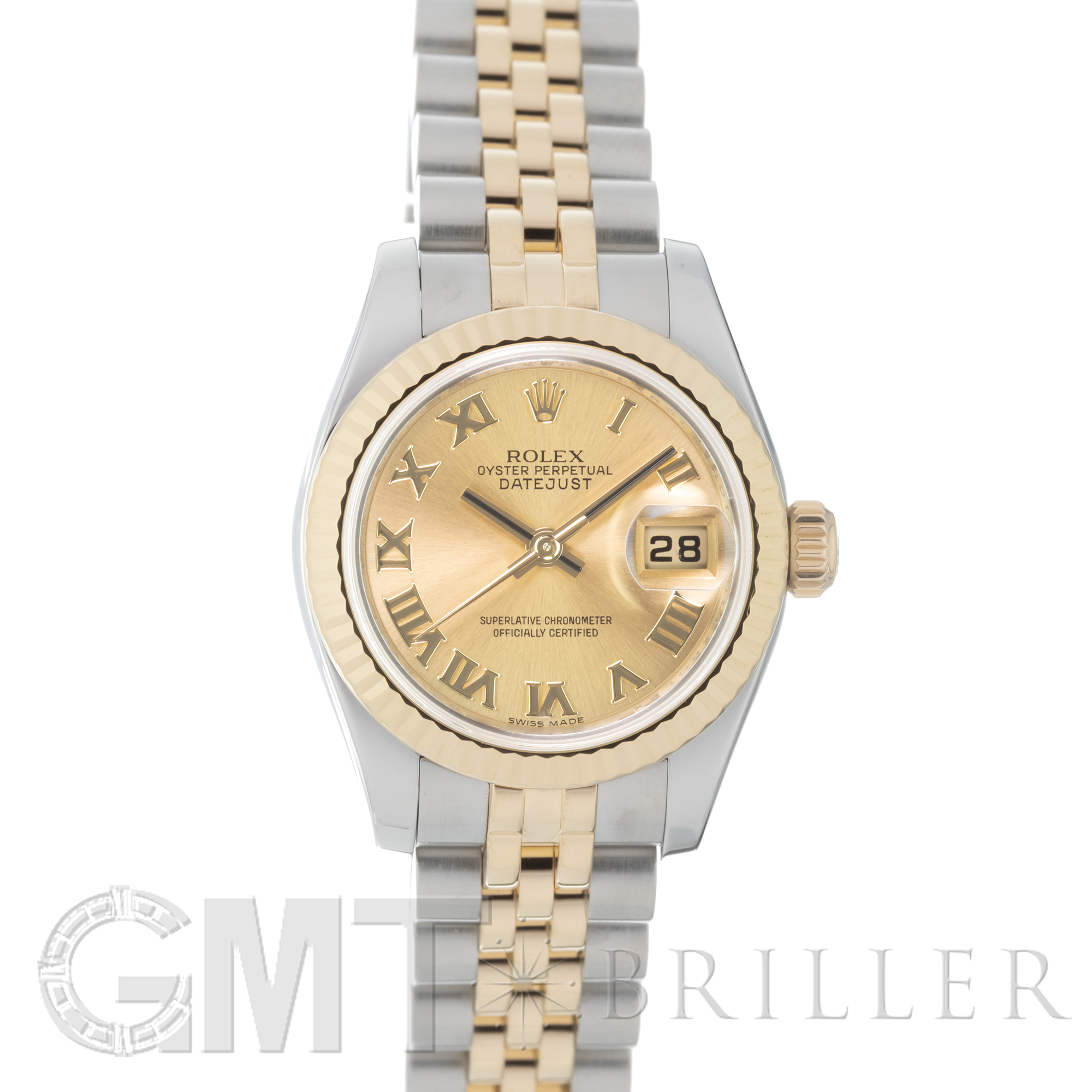 中古)ROLEX ロレックス デイトジャスト 26 179173 シャンパン ローマ