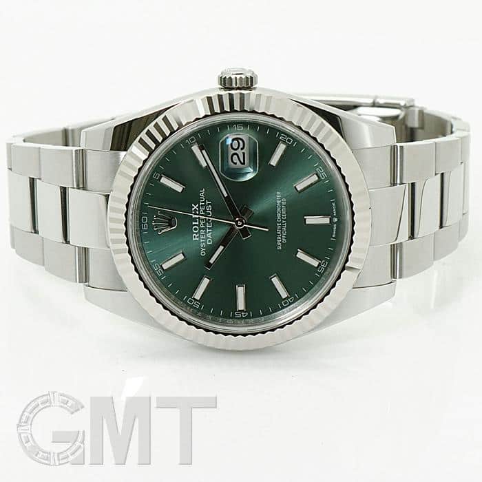 中古)ROLEX ロレックス デイトジャスト 41 126334 ミントグリーン