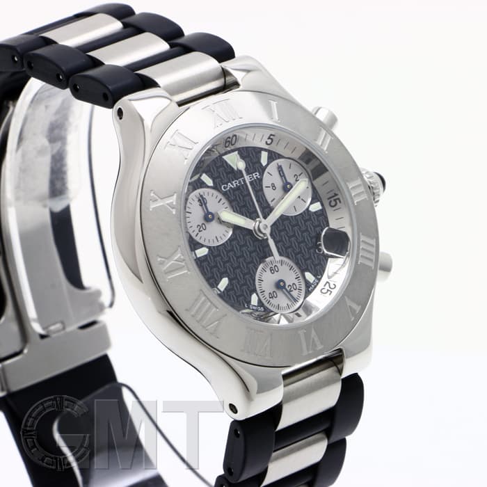 中古)CARTIER カルティエ クロノスカフ ラバー W10125U2（商品ID