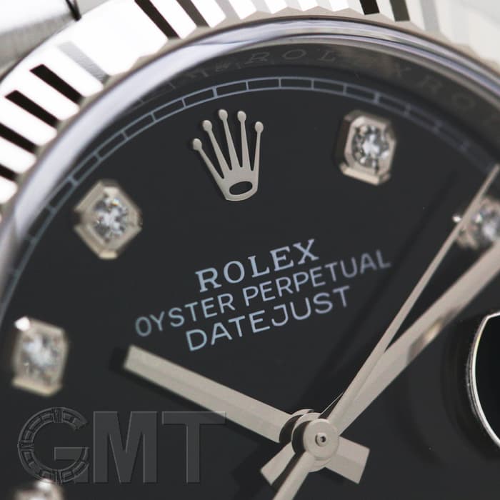 ロレックス　デイトジャスト10P 極美品 新品)ROLEX ロレックス デイトジャスト 36 126234G ブラック 10Pダイヤ